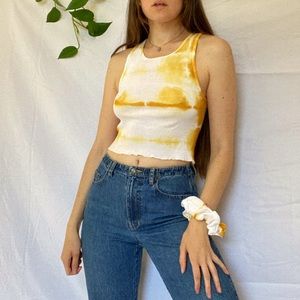 SOLD Op-Shop Onion Top Naturally Dyed Ribbed Tank